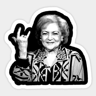 Betty White /// Punk Sticker